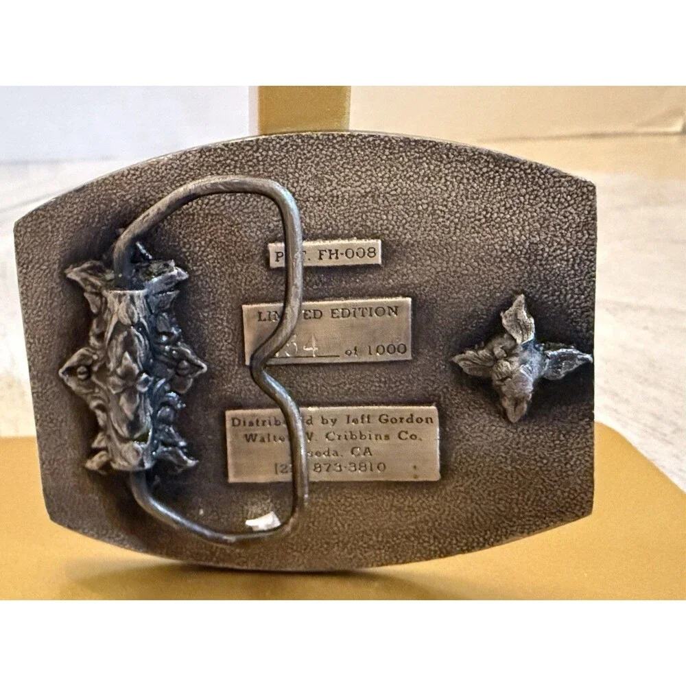 Vintage US Army USAEPG Fort Huachuca AZ Pewter Belt Buckle Walter Cribbins LTD